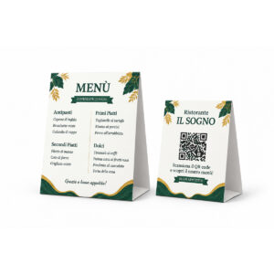 Menù ristorante da tavolo e con QR Code